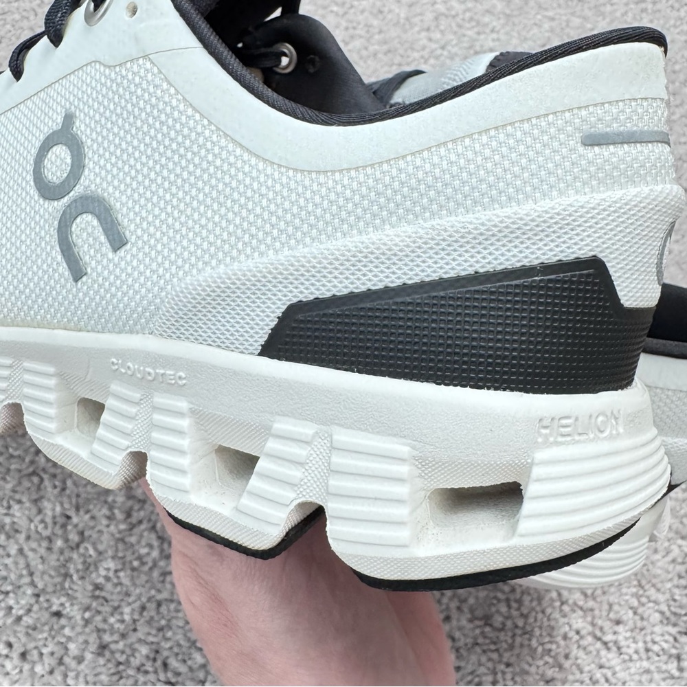 On Running Cloud X White and Black Athletic Sneakers - Picture 7 of 14